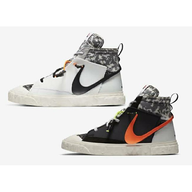 靴/シューズREADYMADE ×NIKE BLAZER MID WHITE/BLACK2足