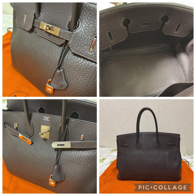 Hermes(エルメス)の極美品(希少)★HERMES★バーキン35★ダークブラウン★シルバー金具 レディースのバッグ(ハンドバッグ)の商品写真