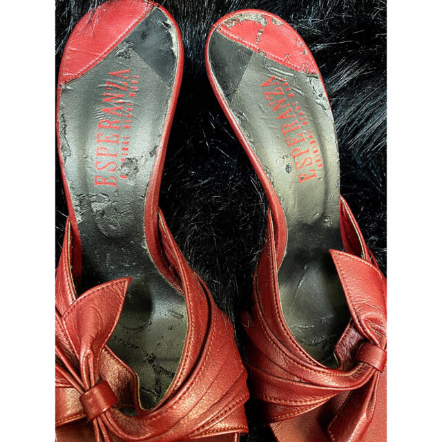 ESPERANZA(エスペランサ)のボルドーリボンミュール サンダル レディースの靴/シューズ(ミュール)の商品写真