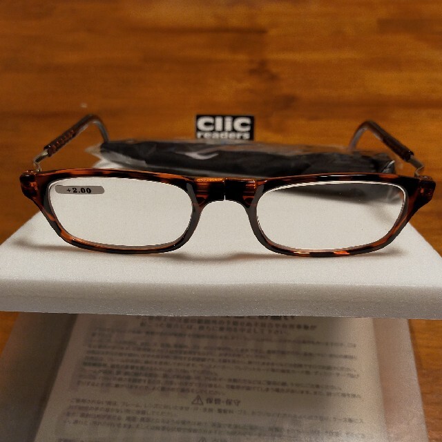 Clic Readers(クリックリーダー)のクリックリーダー　クリックエクスパンダブル　ダークデミ　+2.0　老眼鏡　14 メンズのファッション小物(サングラス/メガネ)の商品写真