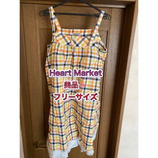 ハートマーケット(Heart Market)の【新品未使用】Heart Market オレンジイエローチェック　キャミワンピ(ロングワンピース/マキシワンピース)