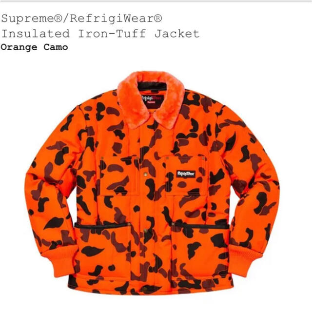 Supreme Refrigiwear orange camoダウンジャケット