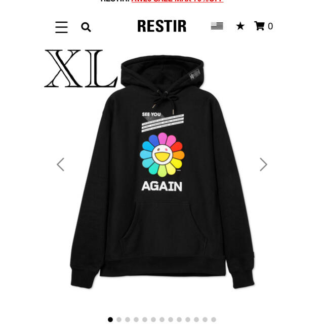 村上隆×ゆず Rainbow Flower Hoodie RESTIR限定トップス