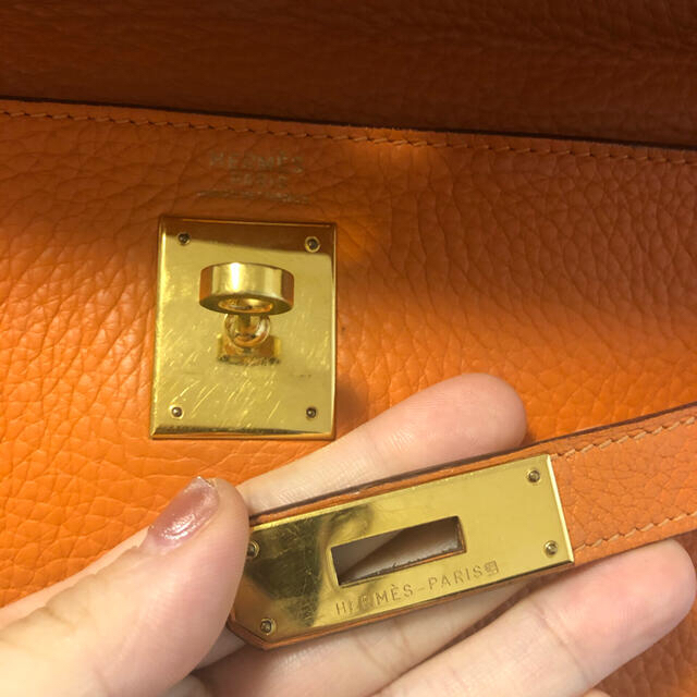 Hermes(エルメス)のHERMES エルメス ケリー32  内縫い ゴールド オレンジ　 ケリーバッグ レディースのバッグ(ショルダーバッグ)の商品写真