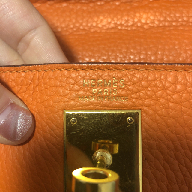 Hermes(エルメス)のHERMES エルメス ケリー32  内縫い ゴールド オレンジ　 ケリーバッグ レディースのバッグ(ショルダーバッグ)の商品写真