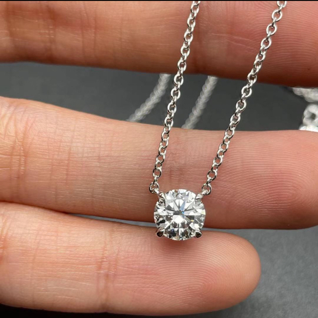 18k 🉐ラボダイヤモンド1ct ネックレス💎の通販 by mi'🤗25日〜2月10日まで休暇出荷は中旬以後順次発送😊｜ラクマ