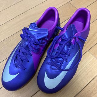 ナイキ(NIKE)のナイキ マーキュリアル ベロチ Ⅶ HG パープル×ホワイト(シューズ)