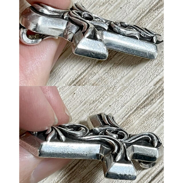 Chrome Hearts(クロムハーツ)のクロムハーツ スモールバルカンクロス タイニーブレード ネックレス ボロチップ メンズのアクセサリー(ネックレス)の商品写真