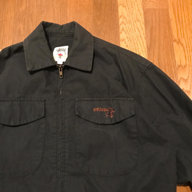 STUSSY(ステューシー)の激レア！90’s OLD STUSSY “BEAR” WORK SHIRT メンズのトップス(シャツ)の商品写真