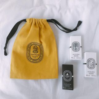 ディプティック(diptyque)の𓆸diptyqueお試しサイズ3種類【2ml】＋巾着付(香水(女性用))