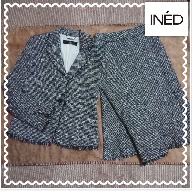 【在庫限り】 INED - INED イネド ラメ ツイード スーツ セットアップ スーツ 【在庫限り】 INED - INED イネド ラメ ツイード スーツ セットアップ スーツ