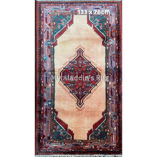 ザゲ産 ペルシャ絨毯 133×76cm