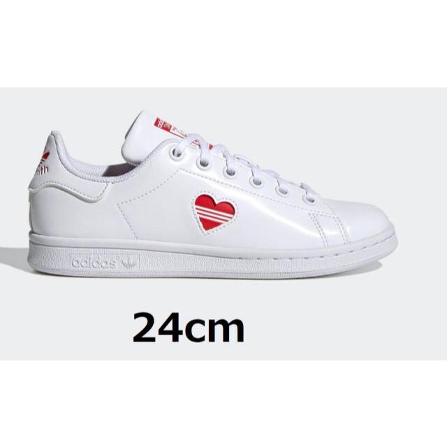 adidas(アディダス)の新品/未使用/アディダスバレンタイン スタンスミス/ハート/白色/スニーカー レディースの靴/シューズ(スニーカー)の商品写真