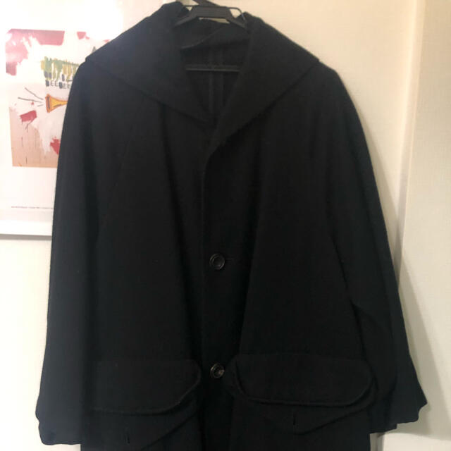 Yohji Yamamoto(ヨウジヤマモト)のyohji yamamoto／オーバーサイズフードコート メンズのジャケット/アウター(トレンチコート)の商品写真