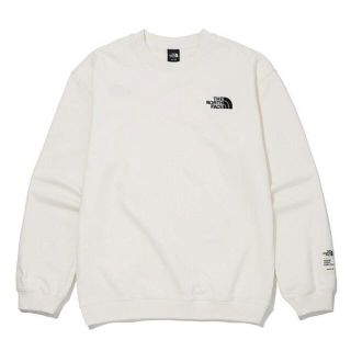 ザノースフェイス(THE NORTH FACE)の新品☆ノースフェイス トレーナー スウェット クリーム 白 クルーネック(トレーナー/スウェット)