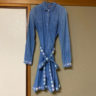 ツムツム♡様専用 デニム風　シャツワンピ　(シャツ/ブラウス(長袖/七分))