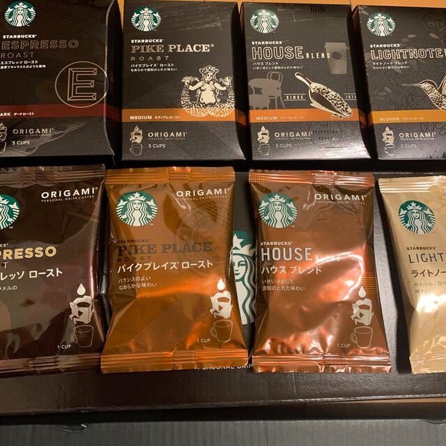 Starbucks Coffee(スターバックスコーヒー)のスターバックス　ドリップコーヒー　オリガミ　11袋 食品/飲料/酒の飲料(コーヒー)の商品写真