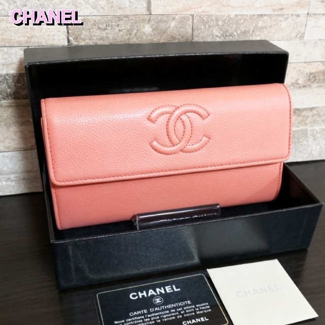 専用★CHANEL 【30番台】キャビアスキン デカココ フラップウォレット