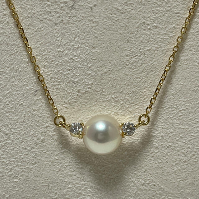 MIKIMOTO 一粒ダイヤとパールのネックレス K18WG | hartwellspremium.com