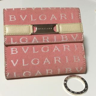 ブルガリ(BVLGARI)の交渉中)BVLGARI ブルガリ　二つ折りピンク財布　キーリング(財布)