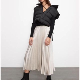 ザラ(ZARA)の♡新品タグ付き　ZARA パネルスカート　S(ロングスカート)