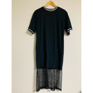 ムルーア(MURUA)のMURUA 半袖 ブラック Tシャツチュニックワンピース(チュニック)