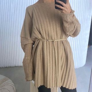 アメリヴィンテージ(Ameri VINTAGE)の完売品　SHEER SLEEVE PLEATS KNIT(ニット/セーター)