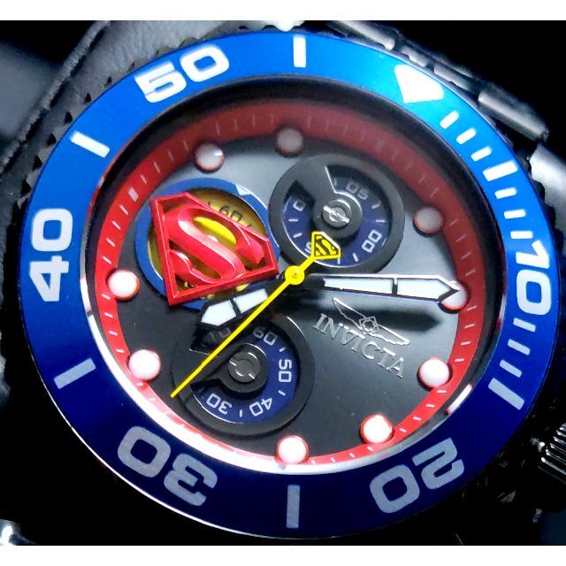 $995 インビクタ 高級腕時計 DC スーパーマン ブラック 激レア！