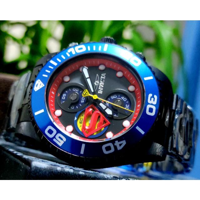 INVICTA - $995 インビクタ 高級腕時計 DC スーパーマン ブラック 激