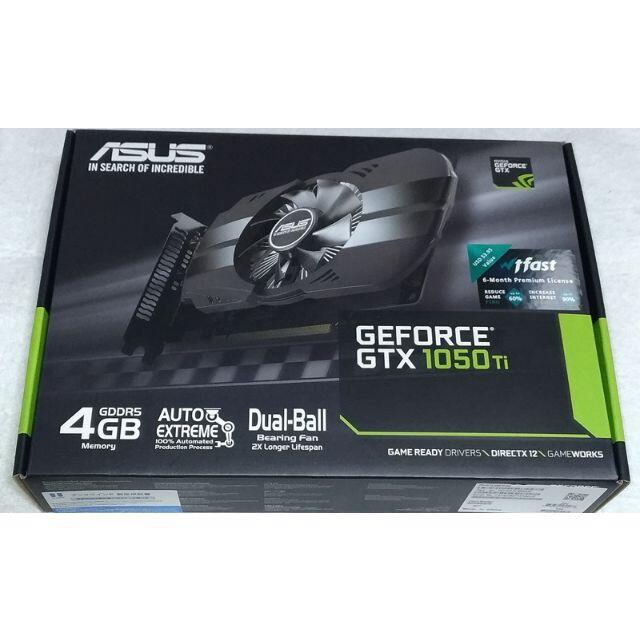 新品保証付 ASUS GTX1050Ti 4GB スマホ/家電/カメラのPC/タブレット(PCパーツ)の商品写真