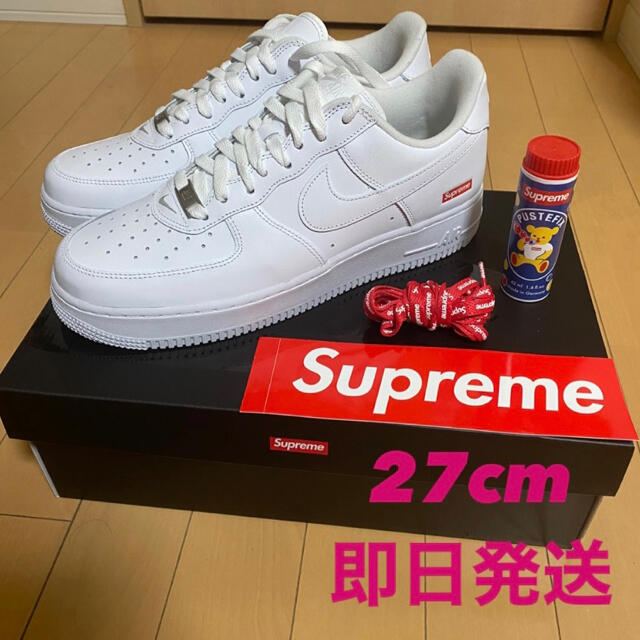 Supreme×NIKE Air Force1 Low  White 27cm靴/シューズ