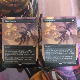 マジックザギャザリング(マジック：ザ・ギャザリング)のpantsfestival様専用 mtg 思考囲い　(英)　拡張アート　2枚　(シングルカード)