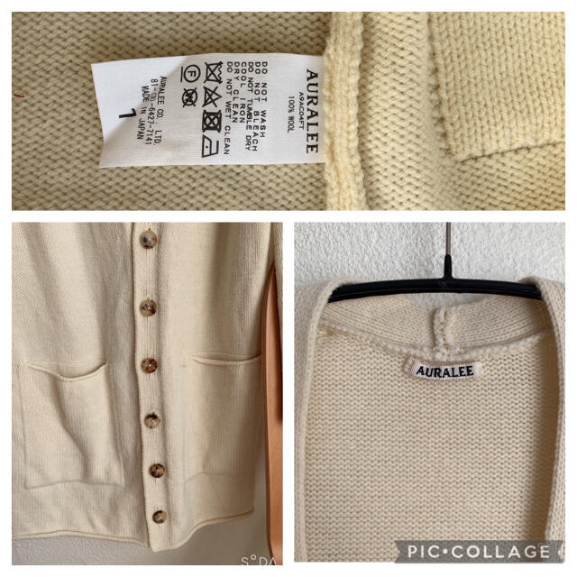 18SS 新品タグ付 4.2万❁カーディガンAURALEE tan PHEENY