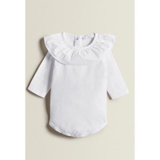 ザラホーム(ZARA HOME)のZARAbaby フリルネックロンパース(ロンパース)