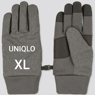 ユニクロ(UNIQLO)のユニクロ　ヒートテックライナー　ファンクショングローブ　手袋　XL　ダークグレー(手袋)