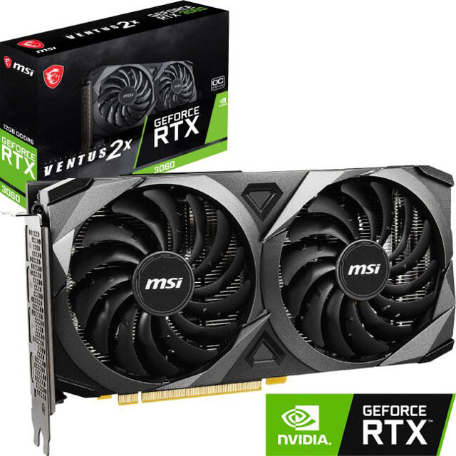 偉大な RTX GeForce MSI 新品 3060 12G 2X VENTUS PCパーツ - www