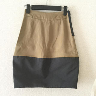 マルニ(Marni)のMARNI シルク混バイカラースカート(ひざ丈スカート)