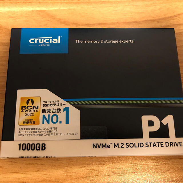 Crucial CT1000P1SSD8JP PCIe SSD 1.0TBPC/タブレット