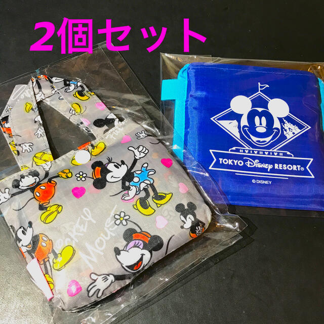 Disney(ディズニー)の最終価格☆ディズニーエコバッグ（匿名配送・新品）2個セット スマホ/家電/カメラのスマートフォン/携帯電話(その他)の商品写真