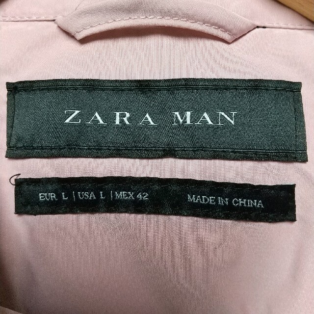 ZARA(ザラ)のZARA MAN コーチ ジャケット ブルゾン ナイロン ピンク  ペールトーン メンズのジャケット/アウター(ナイロンジャケット)の商品写真