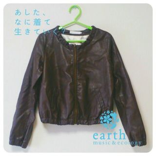 アースミュージックアンドエコロジー(earth music & ecology)の
earthジャケット@値下げ(ノーカラージャケット)