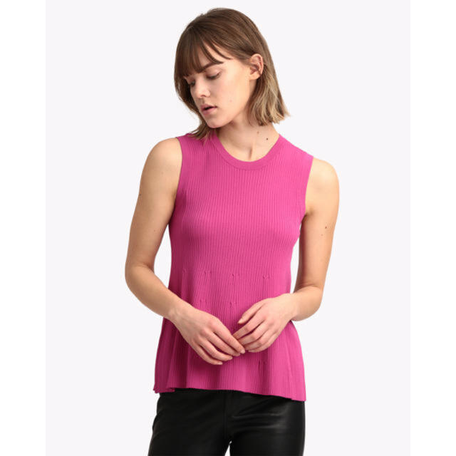 Theory 19SS ペプラムノースリーブニット - カットソー(半袖/袖なし)