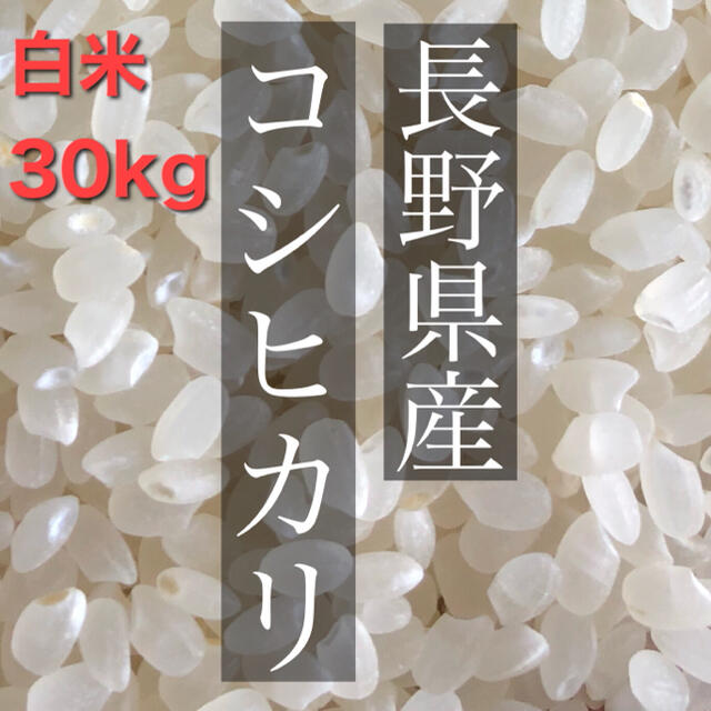 【令和2年度】新米　白米30kg （5kg×6）長野県産　コシヒカリ　お米