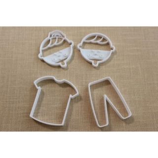 3Dプリンタークッキー型〜男の子＆女の子と上下服set〜(調理道具/製菓道具)