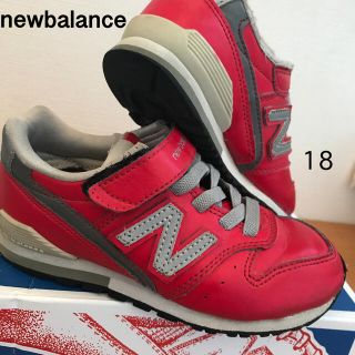 ニューバランス(New Balance)のnewbalance ニューバランス  キッズ　スニーカー　レッド　18(スニーカー)