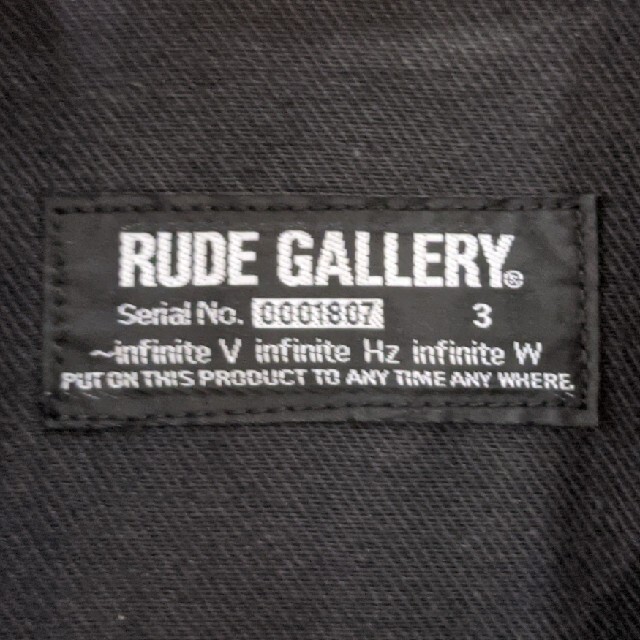 RUDE GALLERY(ルードギャラリー)の【RUDE GALLERY】デニムジャケット  BLACK  3 メンズのジャケット/アウター(Gジャン/デニムジャケット)の商品写真