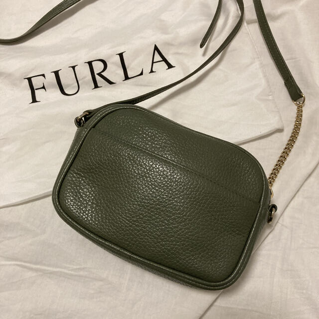 Furla(フルラ)の週末セール   FURLA■ポシェット■ショルダーバッグ■チェーン■モスグリーン レディースのバッグ(ショルダーバッグ)の商品写真