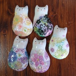 DORI様専用  ゆずりは工房 ぎゃらりーもゆ 猫箸置きセット(食器)