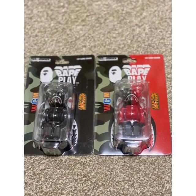 BE@RBRICK 1ST CAMO SHARK 100% BLACK RED