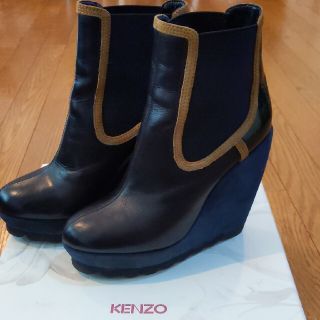 ケンゾー(KENZO)の美品　KENZO バイカラーブーツ(ブーツ)